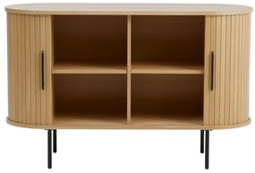 Komoda w dekorze dębu z drzwiami przesuwnymi w naturalnym kolorze 120x76x45 cm Nola – Unique Furniture