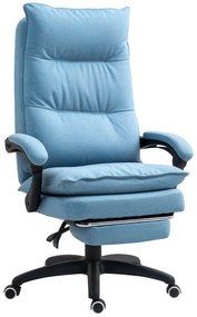 Vinsetto Masażowe Krzesło Biurowe, Fotel Biurkowy z Funkcją Masażu, Regulowane, Ergonomiczne Krzesło Obrotowe, Nylon, Niebieskie