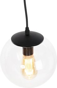 Nowoczesna lampa wisząca przezroczysta 20 cm - Pallon