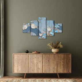 Obraz - Niebieskie kwiaty (125x70 cm)