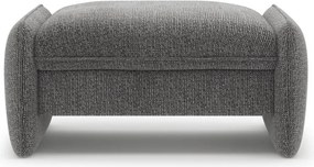 Ciemnoszary podnóżek z tkaniny szenilowej Georgia – Micadoni