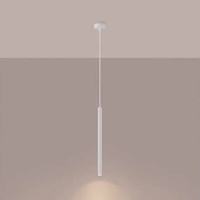 Lampy wiszące nowoczesny Elara, stal - 1 źródło światła 3000K - L.8 x H.120 cm - biały