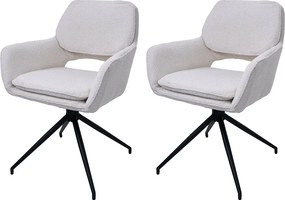 Krzesło do jadalni MCW-N74 (zestaw 2 sztuk),  kremowy