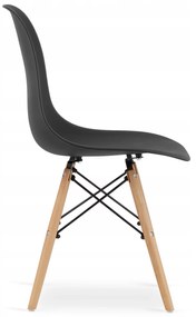 Zestaw stół z krzesłami: stół prostokątny TESSA 120x60 czarny/czarne + 4 krzesła OSAKA czarne/dąb