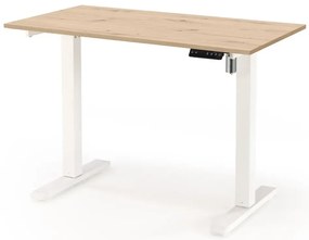 Biurko B53 białe/dąb artisan z regulacją wysokości HALMAR