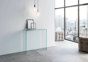 Konsola Smalle z giętego szkła 80x40x80 cm