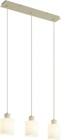 Skandynawska lampa wisząca beżowa z białym szkłem 3-punktowa - WispSkandynawski Oswietlenie wewnetrzne