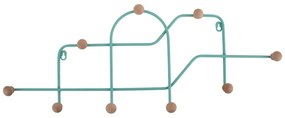Turkusowy metalowy wieszak ścienny 71 cm Maze – PT LIVING