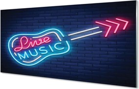 Panel szklany do Kuchni Muzyczny Blask Neonów