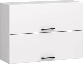 Szafka kuchenna podwójna AKORD W80 system OLIWIA Biała 80 cm drzwi uchylne 2 drzwi kolor Biały mat 2 półki 80x30x58 cm