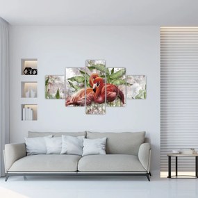 Obraz - Flamingi (125x70 cm)