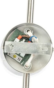 Stalowy plafon z reflektorami biały klosz 3-światła regulowany - Hetta