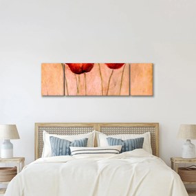 Obraz - Czerwone tulipany (170x50 cm)