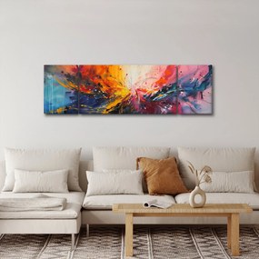 Obraz - Abstrakcja kolorów (170x50 cm)