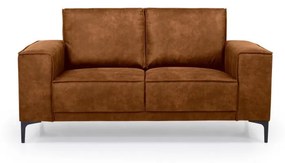 Koniakowa sofa z imitacji skóry 164 cm Copenhagen – Scandic