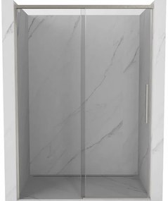 Mexen Rox drzwi prysznicowe rozsuwane 140 cm, transparent, nikiel szczotkowany - 8C2-140-000-97-00