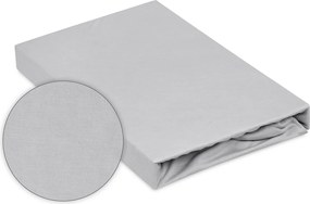 Matex Bamboo nieprzepuszczalny prześcieradło jasnoszary, 80 x 160 cm