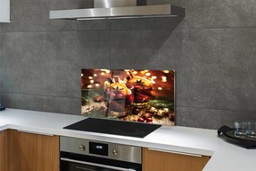 Szklany Panel Zimowa Herbata z Cynamonem