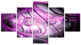 Obraz pięknej fioletowej abstrakcji (125x70 cm)