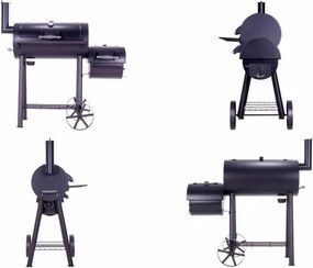 Grill ogrodowy z wędzarnią XL - 120 x 55 cm