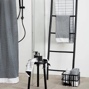 Czarno-biały bawełniany ręcznik 50x100 cm Grid – Mette Ditmer Denmark