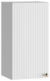 Szafka łazienkowa wisząca górna/boczna biała ryflowany front  30 x 25 cm UMBRIA white