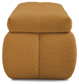 Musztardowa ławka z materiału bouclé Mont Blanc – Bobochic Paris