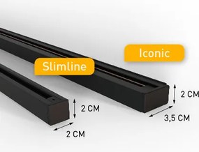 Nowoczesny system oświetleniowy szynowy z 6 reflektorami i 4 lampami wiszącymi, beżowy z czarnym, 1-fazowy - Slimline Uzzy Keno