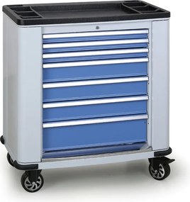 Wózek warsztatowy mobilny na narzędzia  G2, 7 szuflad, 1030 x 900 x 530 mm, niebieski