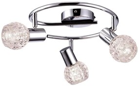 Srebrna lampa sufitowa z 3 regulowanymi kloszami - 17X A759 R4-B44
