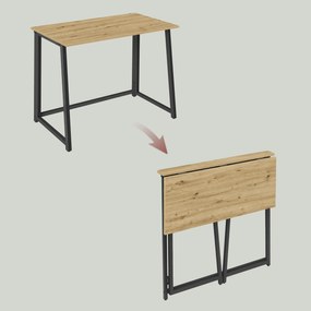 Składane biurko ZARIMO 80x40 cm, dąb artisan