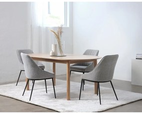 Rozkładany stół z blatem w dekorze dębu 100x190 cm Gallina – Unique Furniture