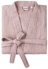 Różowy szlafrok muślinowy w rozmiarze S/M Kimono – Foutastic