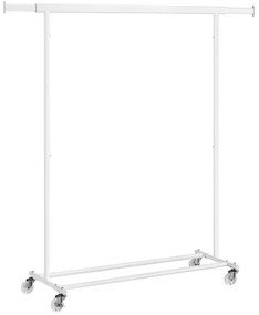 Mobilny stojak na ubrania LINEA biały