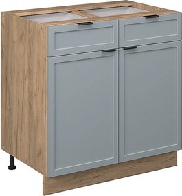 Szafka dolna do kuchni jasnoniebiesko-szary 80x51.6x82 fame-line