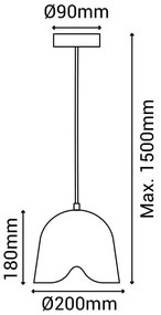 Biała lampa wisząca SULION Paris, wys. 150 cm