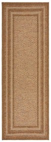 Chodnik odpowiedni na zewnątrz w naturalnym kolorze 80x230 cm Layla Border – Flair Rugs