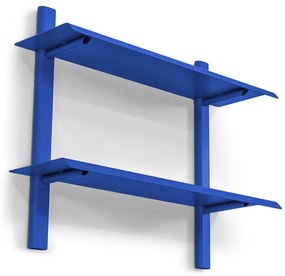 Niebieska wielopoziomowa metalowa półka 60 cm Hola – Spinder Design