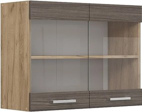 Szklana szafka kuchenna szlachetna szarość 80x31x60 r-line