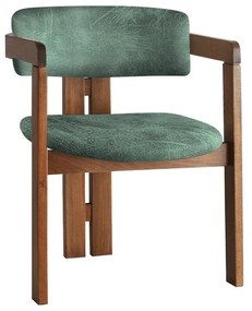 Krzesło do jadalni CO Green and Walnut