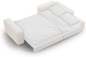 Beżowy rozkładany narożnik (prawostronny) Jodie – Micadoni Home