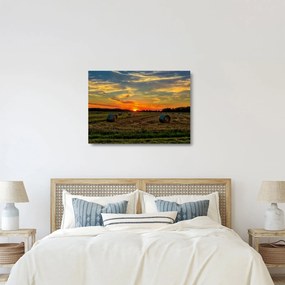 Obraz na szkle - Wiejskie bale (70x50 cm)