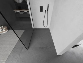 Mexen Kioto ścianka prysznicowa Walk-in 50 x 200 cm, czarna ramka 8 mm, czarna - 800-050-101-70-70