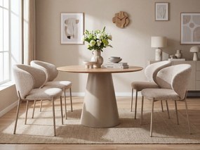 Krzesło do jadalni KIOTO, kaszmir/jasny beżowy