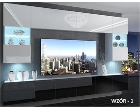 Nowoczesna meblościanka w połysku do salonu Premium 01