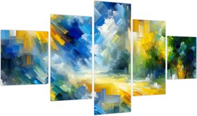 Obraz - Abstrakcyjny słoneczny dzień (125x70 cm)