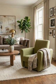 Oliwkowy fotel wypoczynkowy nowoczesny C5-R51