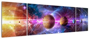 Obraz - Układ Słoneczny (170x50 cm)