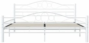 Metalowe białe łóżko w stylu loft 160x200 cm - Frelox