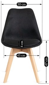 Czarne drewniane krzesło w stylu skandynawskim - Konax